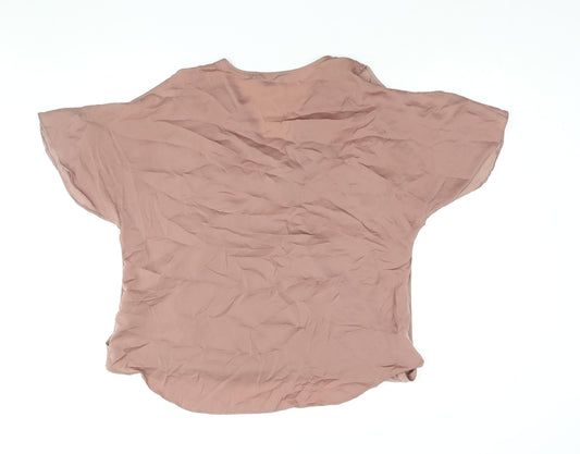 Womens UK Size 16 New Look Pink Basic Blouse
