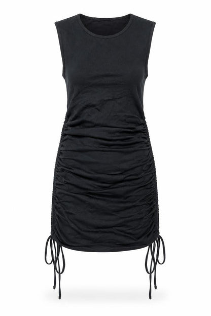 Zara Womens Black Polyamide Mini Size XS Round Neck Pullover - Drawstring