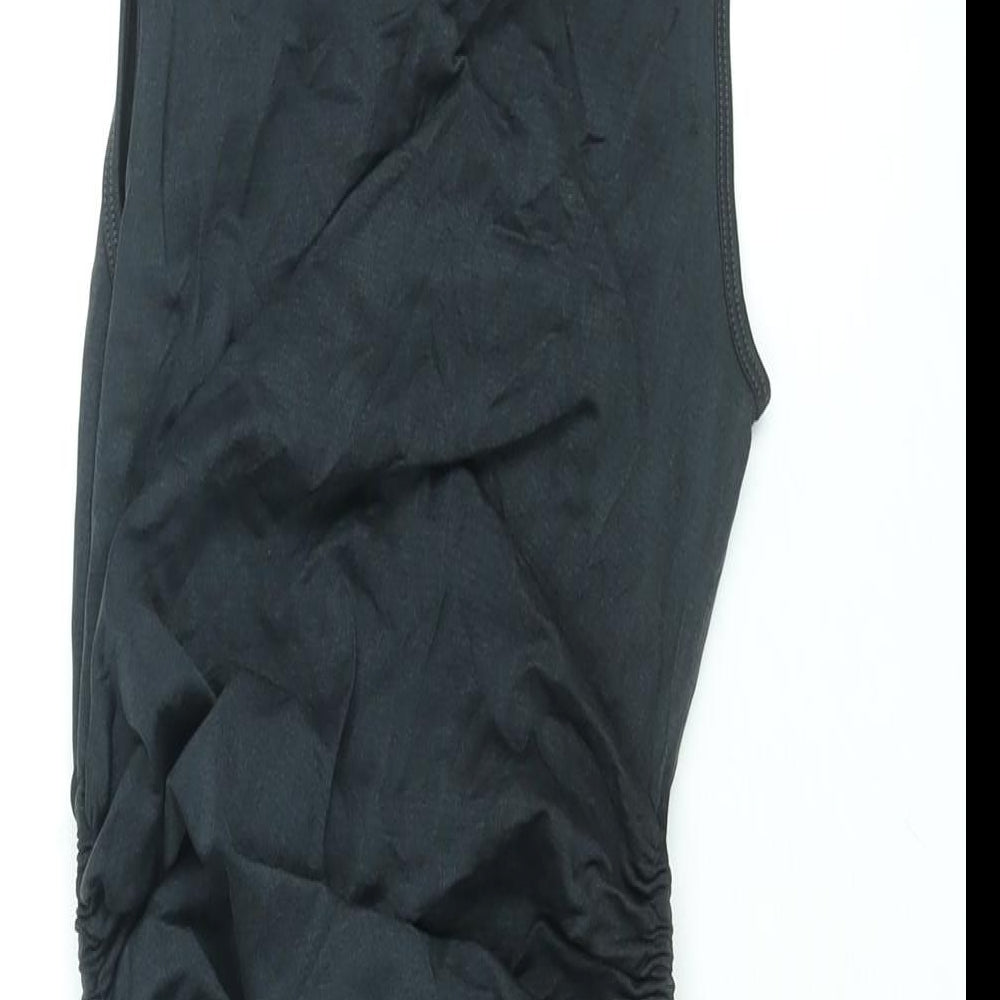 Zara Womens Black Polyamide Mini Size XS Round Neck Pullover - Drawstring