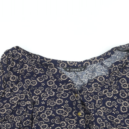 Womens UK Size 16 Dunnes Stores Blue Basic Blouse