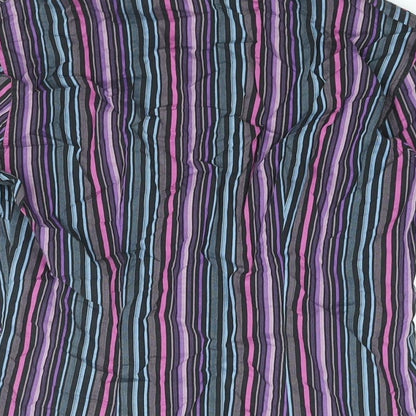 Massimo Womens Multicoloured Striped Cotton Basic Button-Up Size 8 Collared