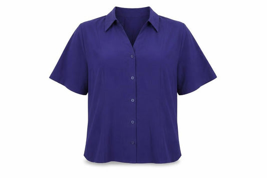 Womens UK Size 16 AMARANTO Purple Basic Button-Up