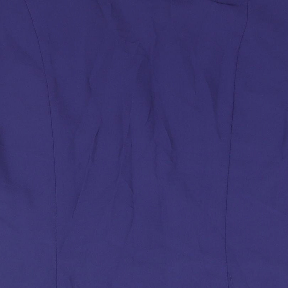 Womens UK Size 16 AMARANTO Purple Basic Button-Up