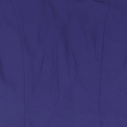 Womens UK Size 16 AMARANTO Purple Basic Button-Up