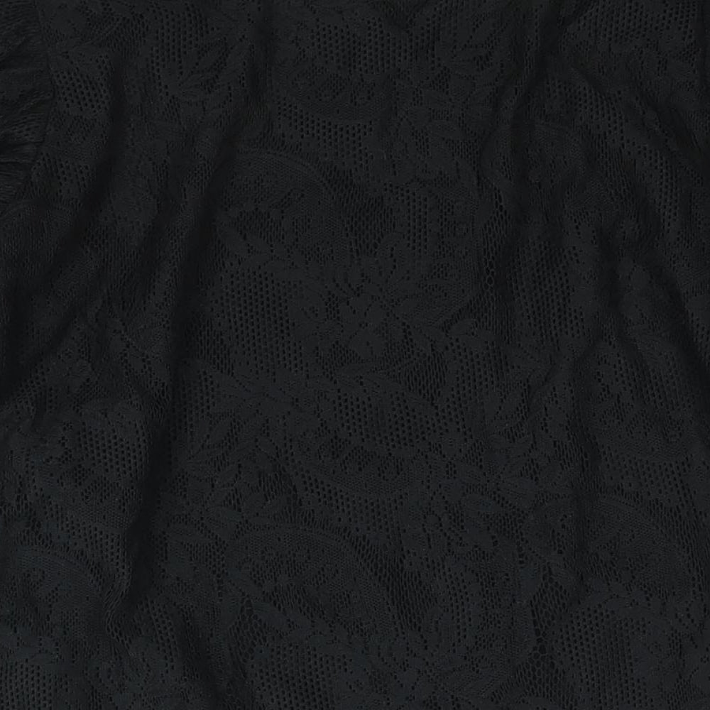 Dorothy Perkins Womens Black Polyester Mini Size 16 Round Neck Pullover
