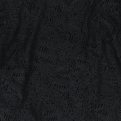 Dorothy Perkins Womens Black Polyester Mini Size 16 Round Neck Pullover