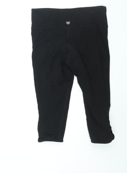 Womens UK Size L FOREVER 21  Capri Black Leggings