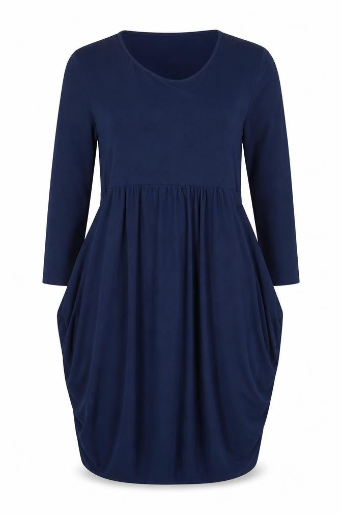 Izabel London Womens Blue Polyester Shift Size 12 Round Neck Pullover