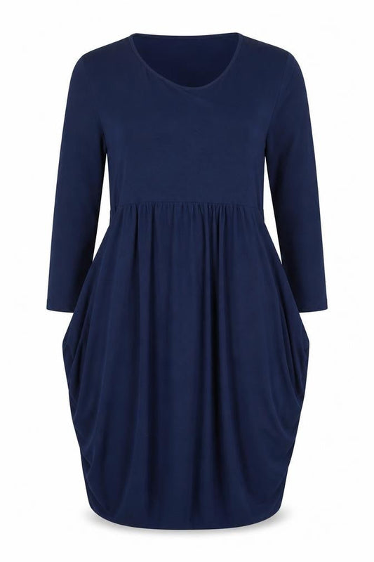 Izabel London Womens Blue Polyester Shift Size 12 Round Neck Pullover