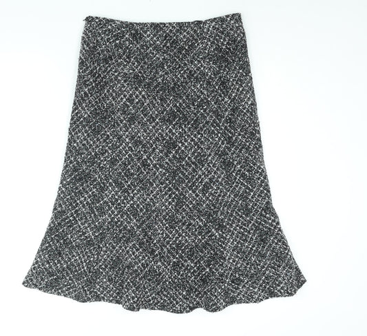 CC Womens Grey Polyester Trumpet Skirt Size 14 Zip