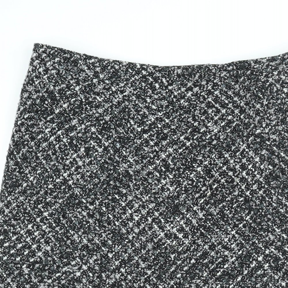 CC Womens Grey Polyester Trumpet Skirt Size 14 Zip