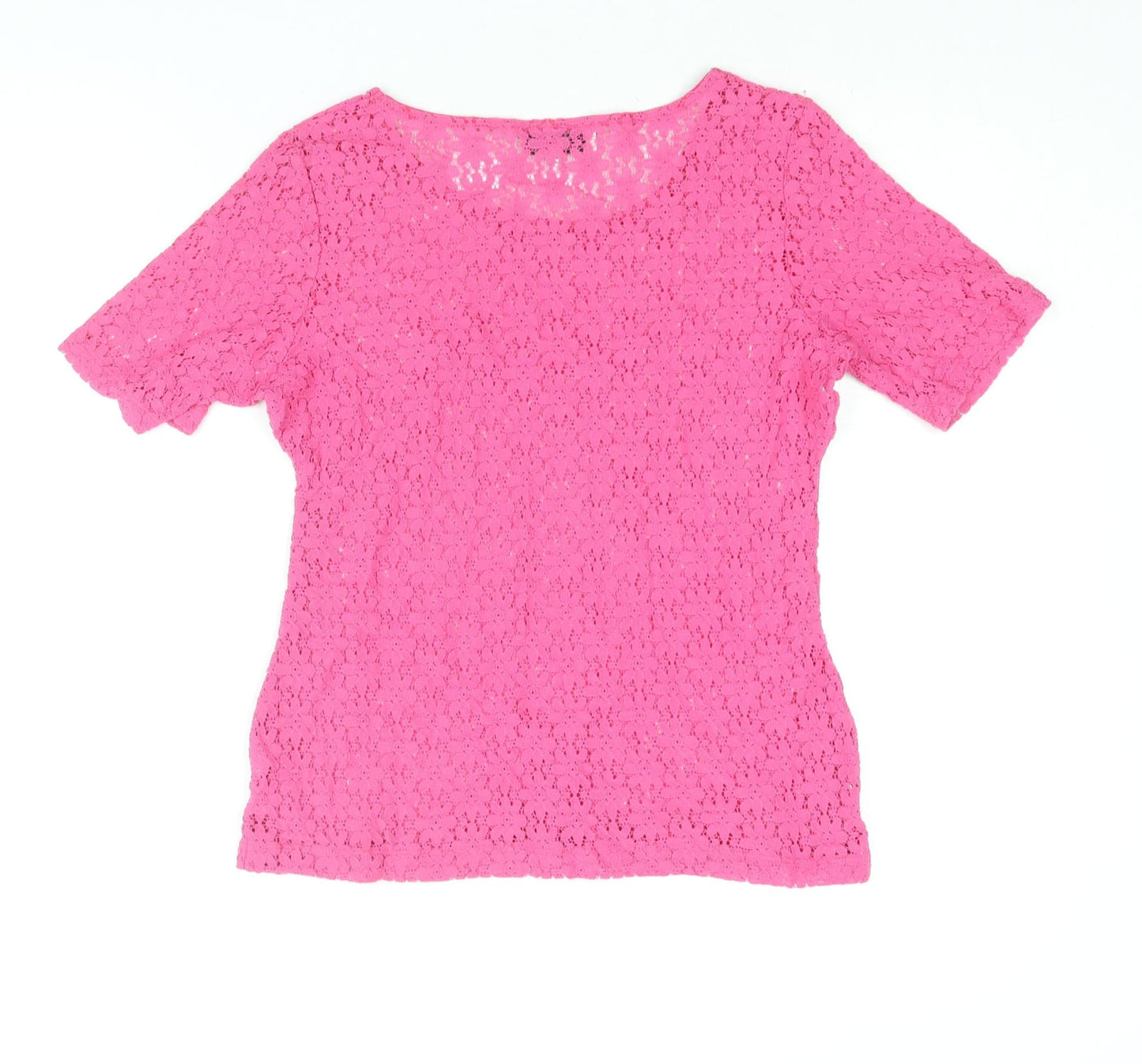 Womens UK Size 10 NEXT Pink Basic Blouse