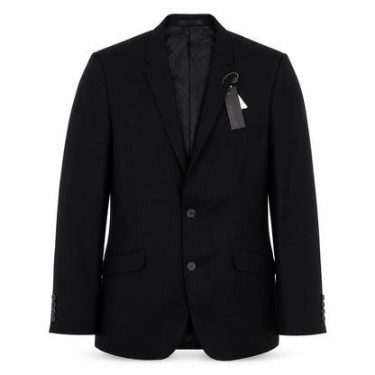 Butler & Webb Butler & Web Mens Black Striped Polyester Jacket Suit Jacket Size 36 Regular