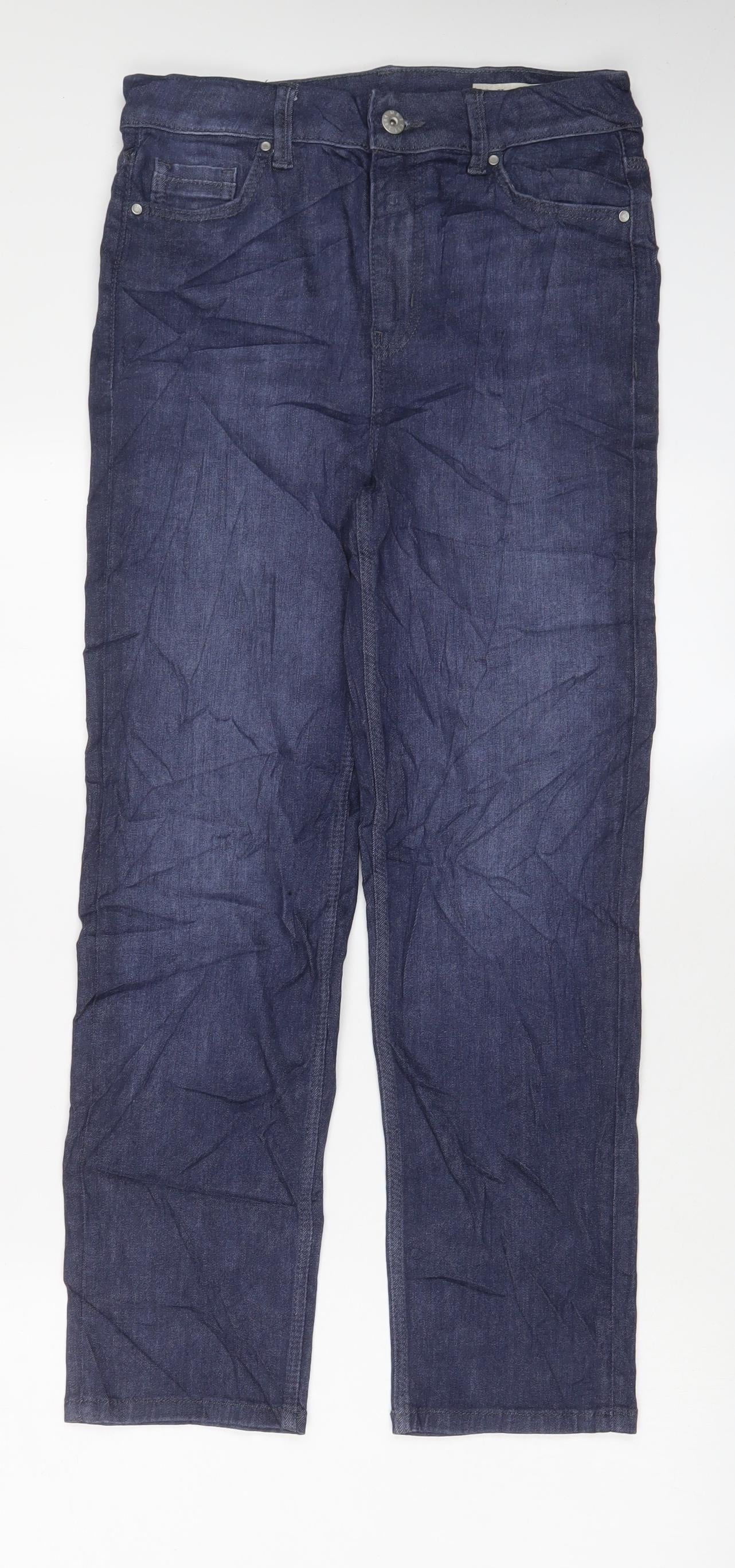 Womens UK Size 10 Marks and Spencer Regular Fit Straight Blue Jeans