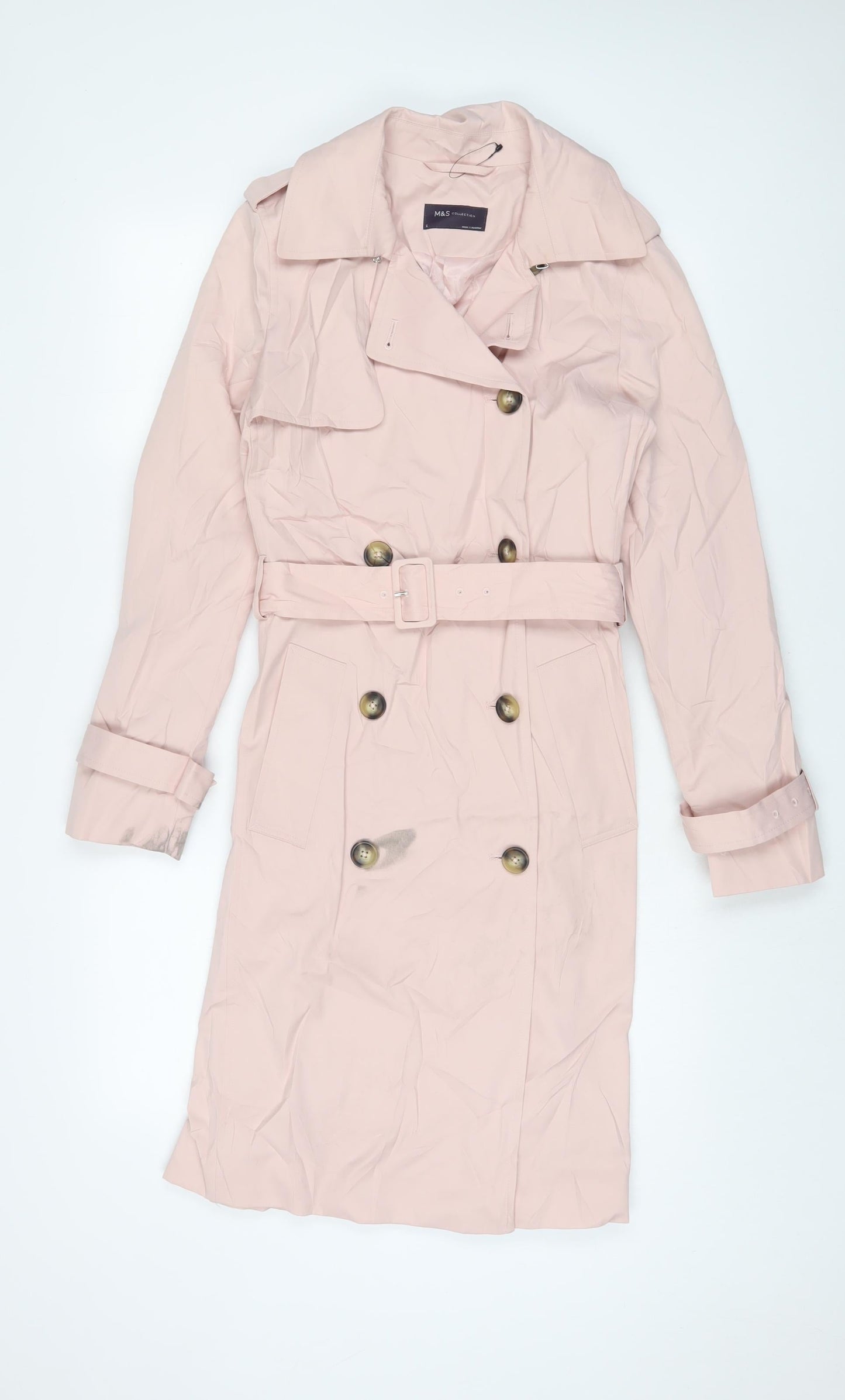 Womens UK Size 6 Marks and Spencer Pink Overcoat
