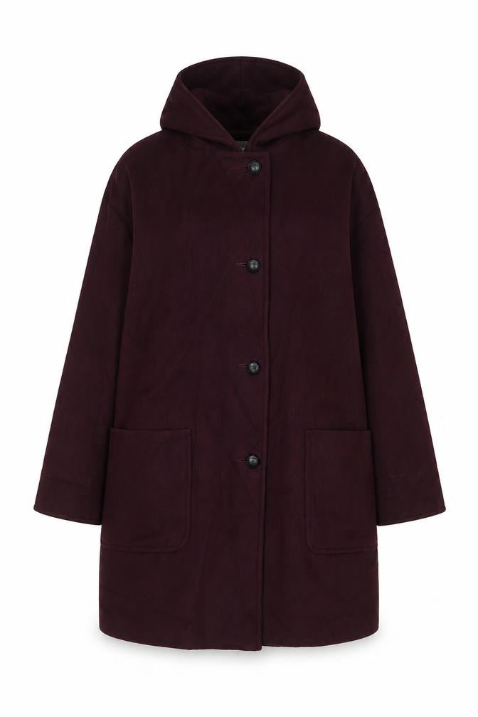 Womens UK Size 6 Larry Levine Purple Overcoat