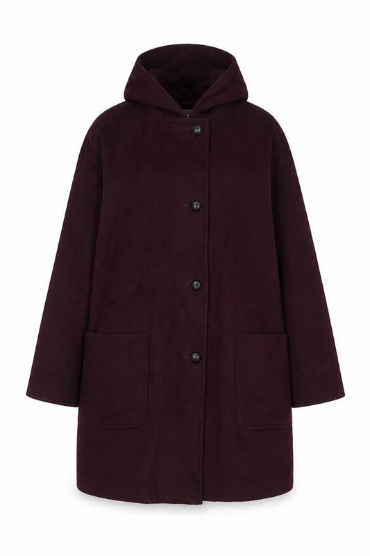 Womens UK Size 6 Larry Levine Purple Overcoat