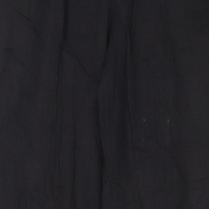 Marks and Spencer Mens Grey Wool Trousers Size 36 in L31 in Regular Hook & Eye