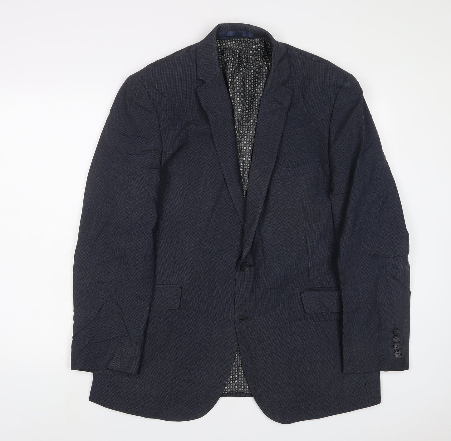 Mens UK Size 44 Racing Green Regular Blue Suit Jacket