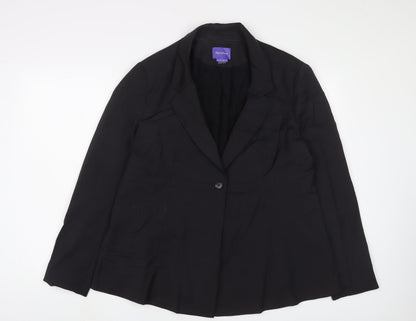 Seraphine Womens Black Jacket Blazer Size 16 Button