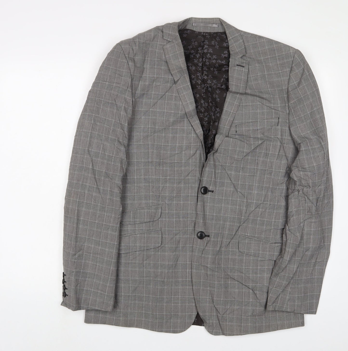 Mens UK Size 40 Limehaus Regular Grey Suit Jacket