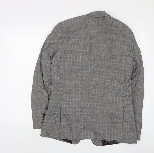 Mens UK Size 40 Limehaus Regular Grey Suit Jacket