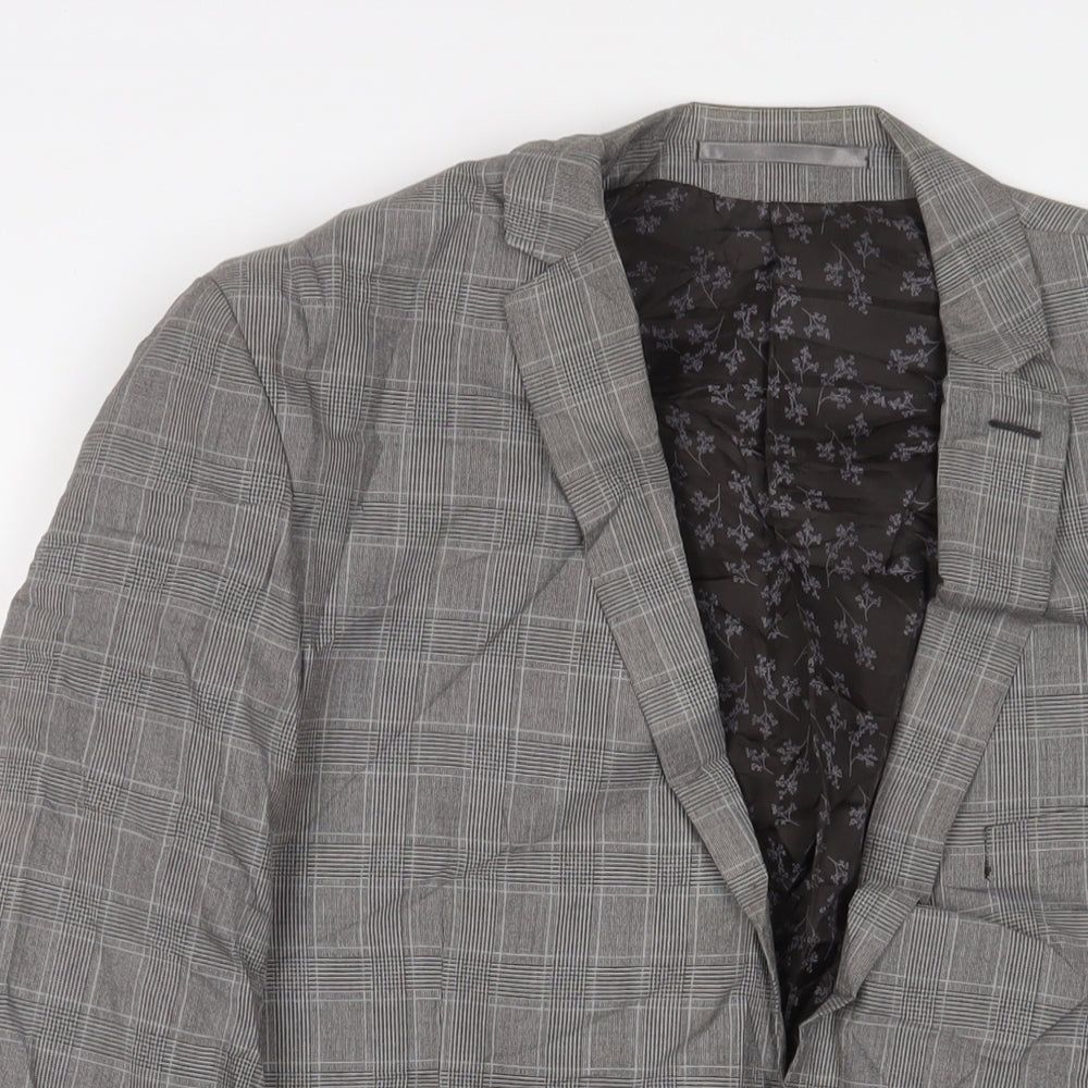 Mens UK Size 40 Limehaus Regular Grey Suit Jacket