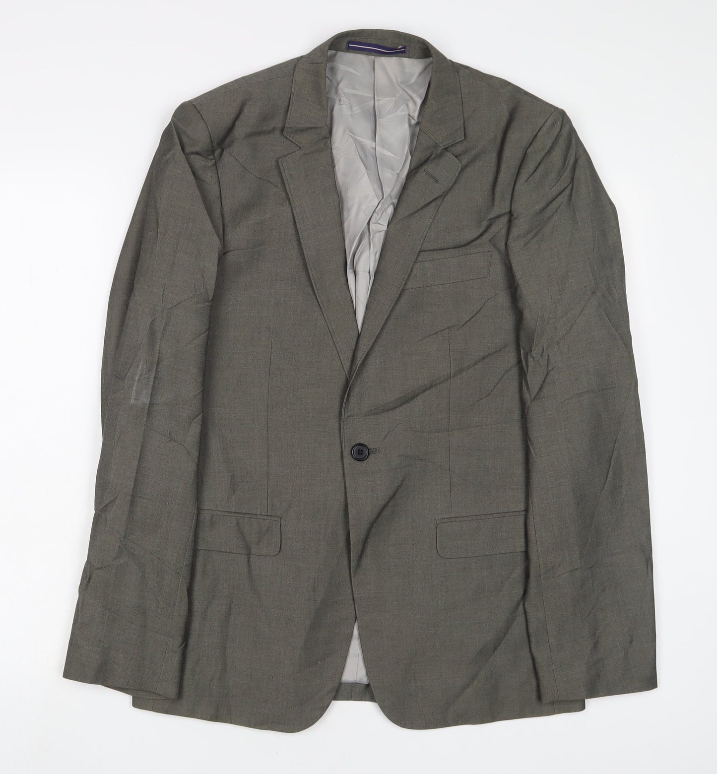 Mens UK Size 38 Topman Regular Grey Suit Jacket