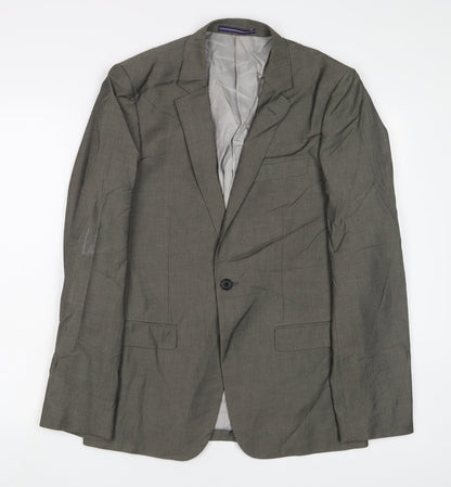 Mens UK Size 38 Topman Regular Grey Suit Jacket