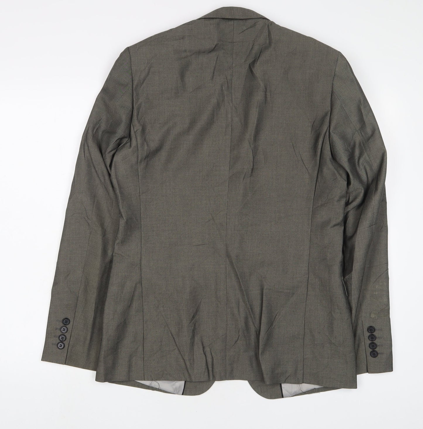 Mens UK Size 38 Topman Regular Grey Suit Jacket