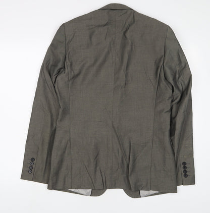 Mens UK Size 38 Topman Regular Grey Suit Jacket