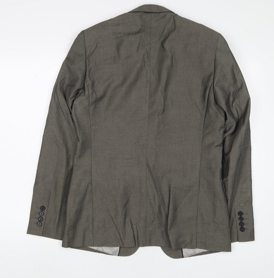 Mens UK Size 38 Topman Regular Grey Suit Jacket