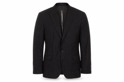 EDGERS Mens Brown Striped Polyester Jacket Suit Jacket Size 38 Regular