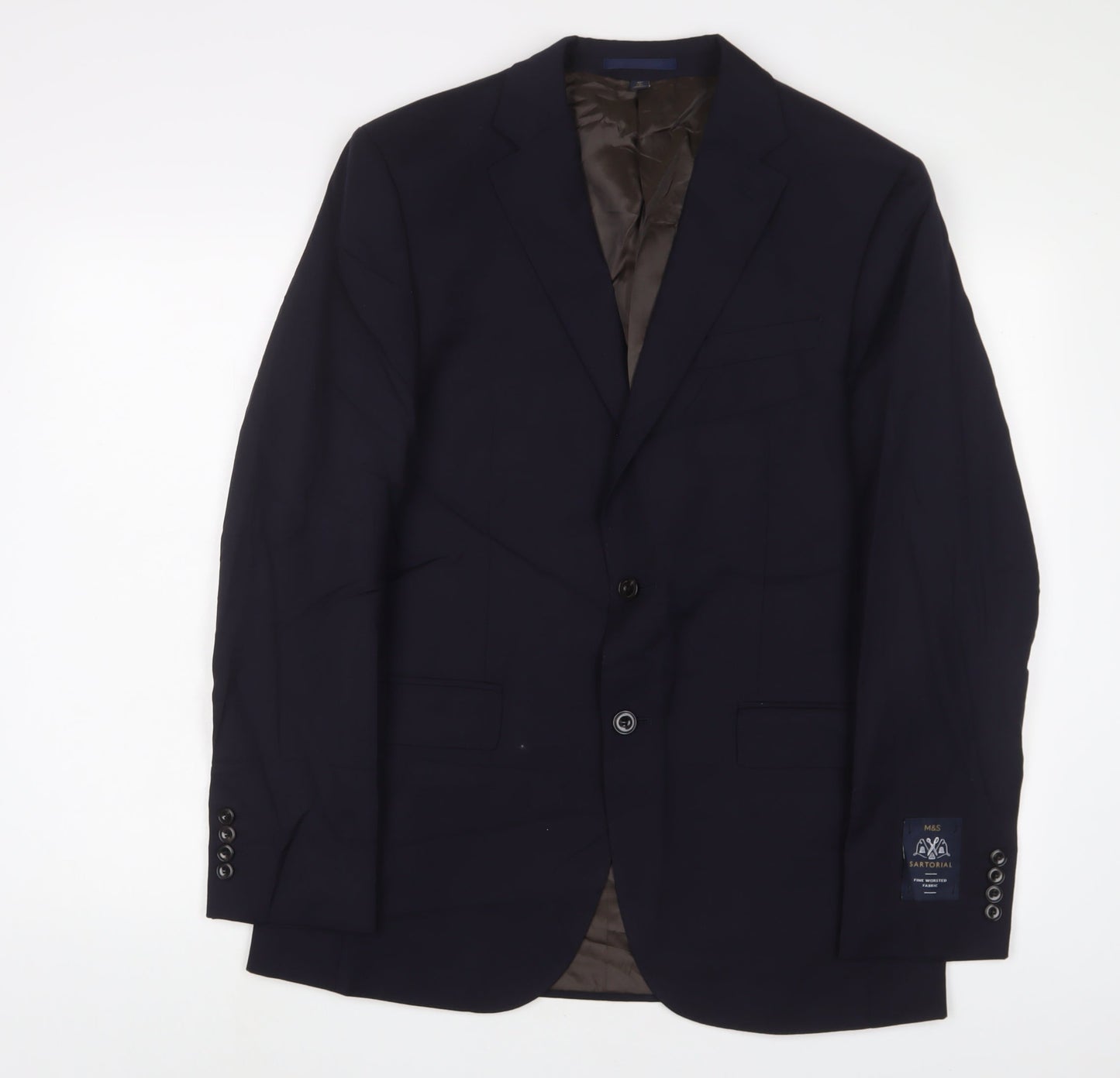 Mens UK Size 40 Marks and Spencer Regular Blue Suit Jacket