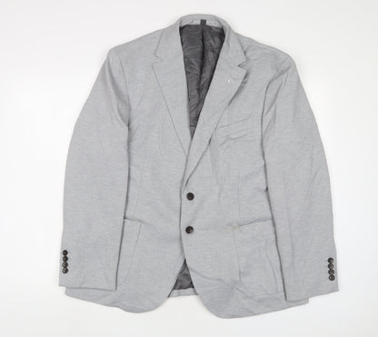 Marks and Spencer Mens Grey Polyamide Jacket Suit Jacket Size 44 Regular