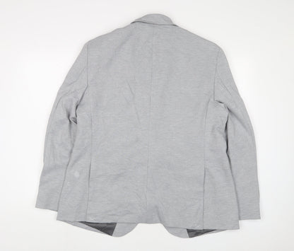 Marks and Spencer Mens Grey Polyamide Jacket Suit Jacket Size 44 Regular