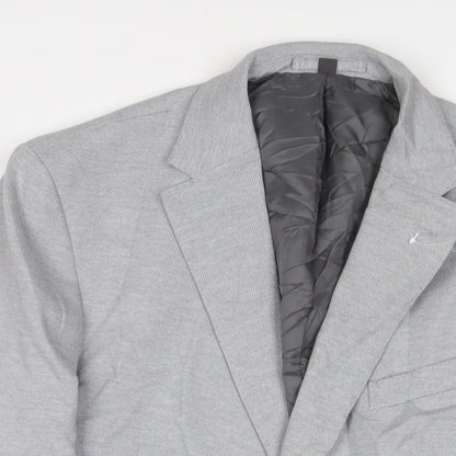 Marks and Spencer Mens Grey Polyamide Jacket Suit Jacket Size 44 Regular