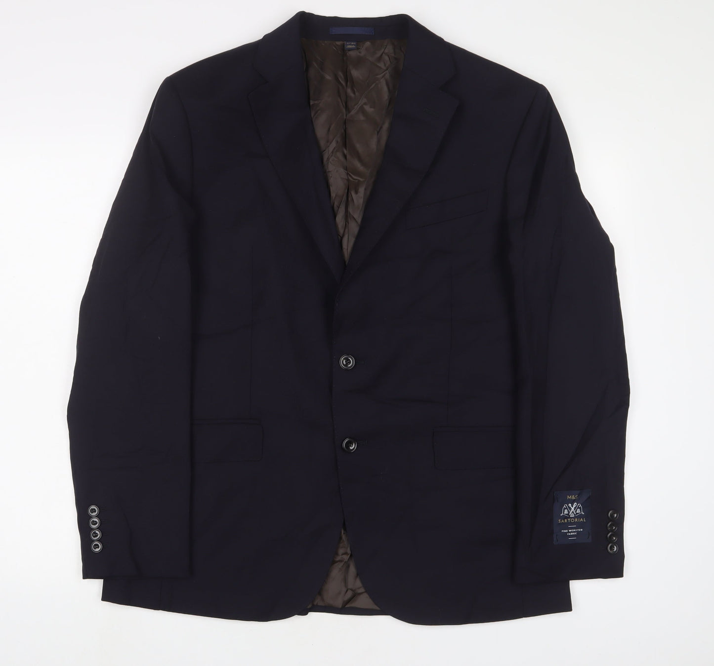 Mens UK Size 42 Marks and Spencer Regular Blue Suit Jacket