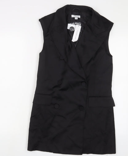 Womens UK Size 8 Topshop Black Gilet