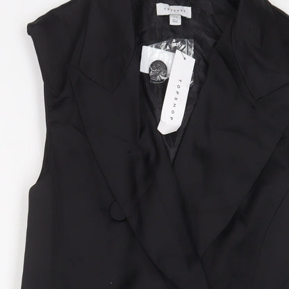Womens UK Size 8 Topshop Black Gilet