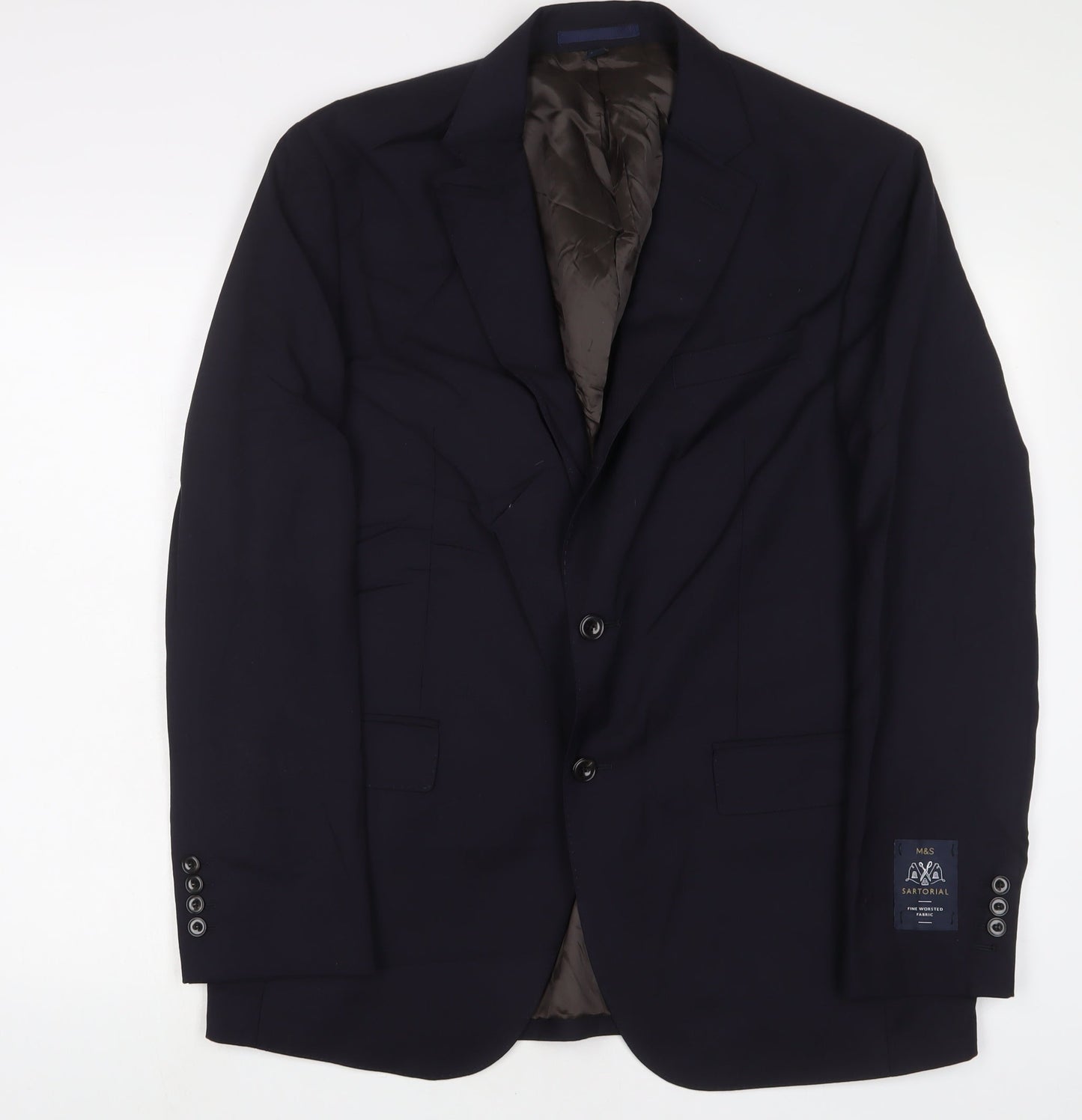 Mens UK Size 42 Marks and Spencer Regular Blue Suit Jacket