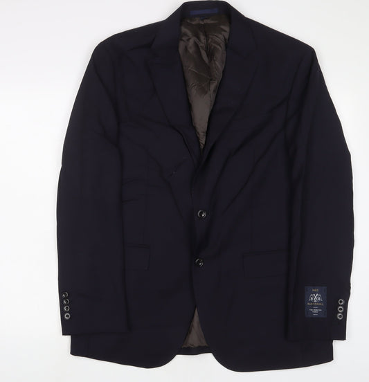 Mens UK Size 42 Marks and Spencer Regular Blue Suit Jacket