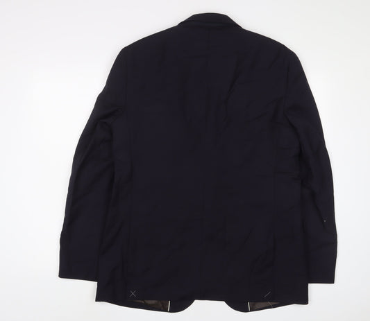 Mens UK Size 42 Marks and Spencer Regular Blue Suit Jacket
