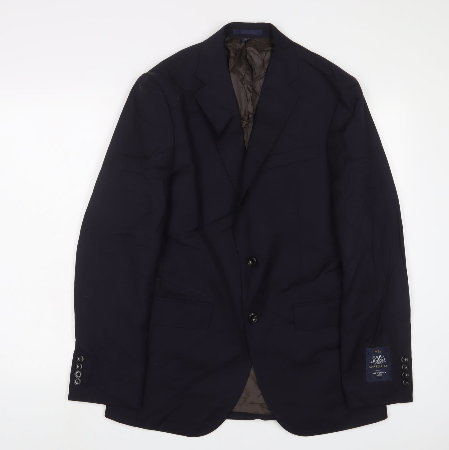 Mens UK Size 38 Marks and Spencer Regular Blue Suit Jacket