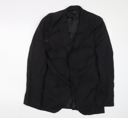 Mens UK Size 40 St Michael Regular Black Suit Jacket