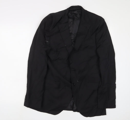 Mens UK Size 40 St Michael Regular Black Suit Jacket