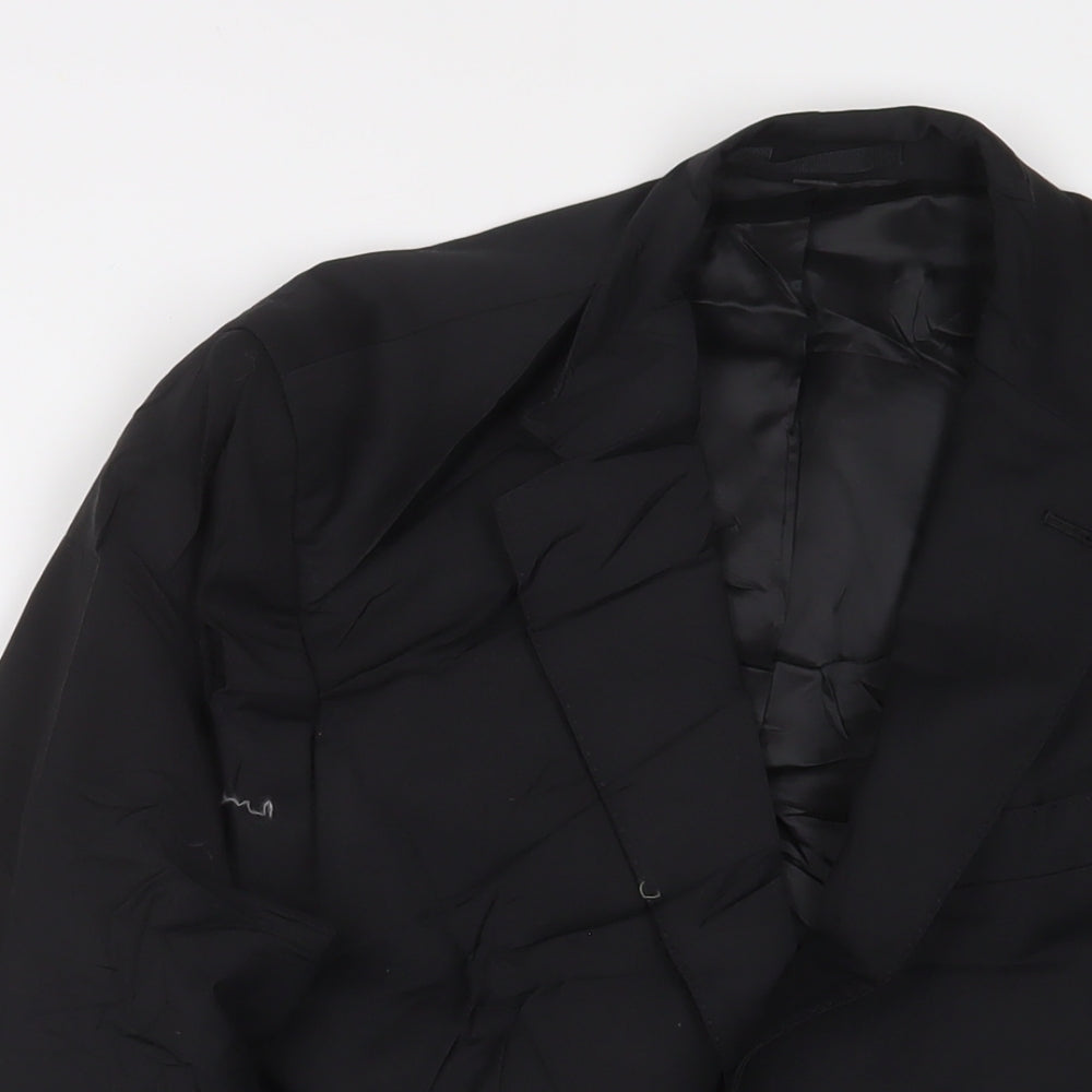 Mens UK Size 40 St Michael Regular Black Suit Jacket