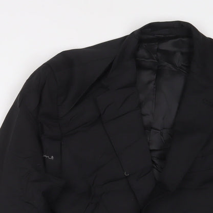 Mens UK Size 40 St Michael Regular Black Suit Jacket