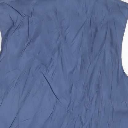 Spitual Fields Mens Blue Polyester Jacket Suit Waistcoat Size L Regular