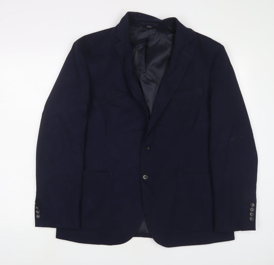 Mens UK Size 42 Marks and Spencer Regular Blue Suit Jacket